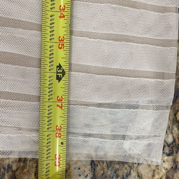 Adrianna Papell ivory color square neck mesh sheath dress size 8 - Picture 11 of 11